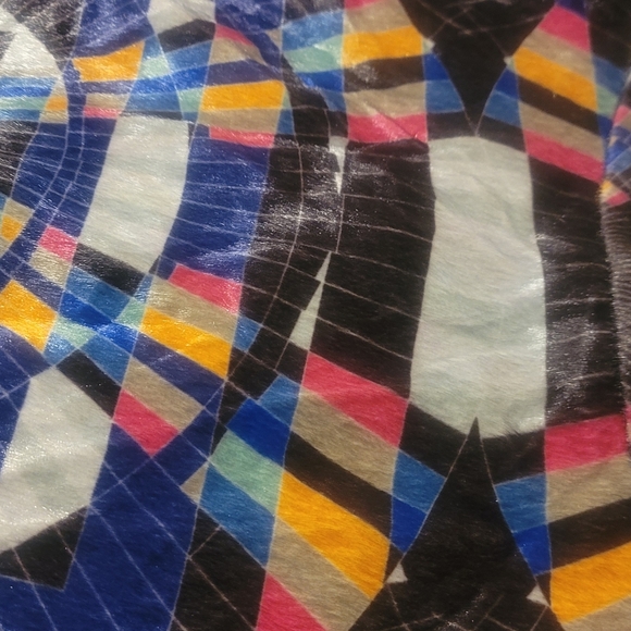 RT BY ELLE Abstract Print A Line Fur Skirt - Picture 8 of 9